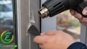 طريقة ازالة الاستيكر من الالوميتال